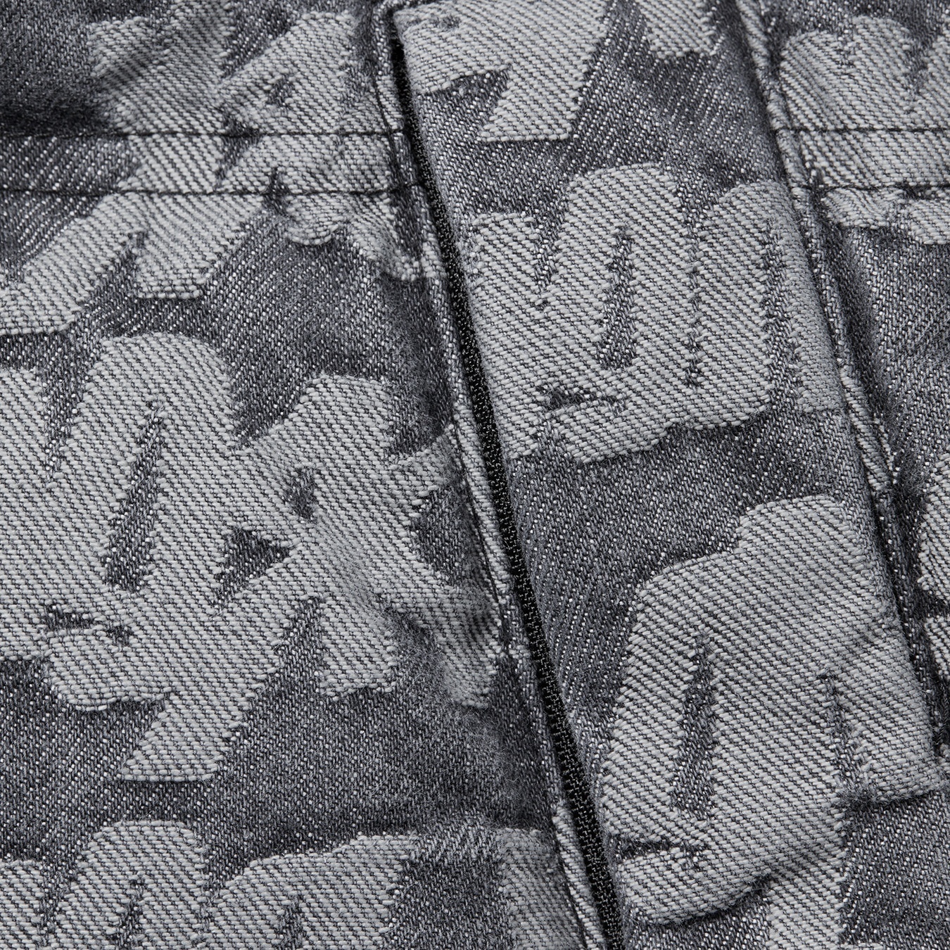 Fat Tip Jacquard Denim Puffer Jacket view 15